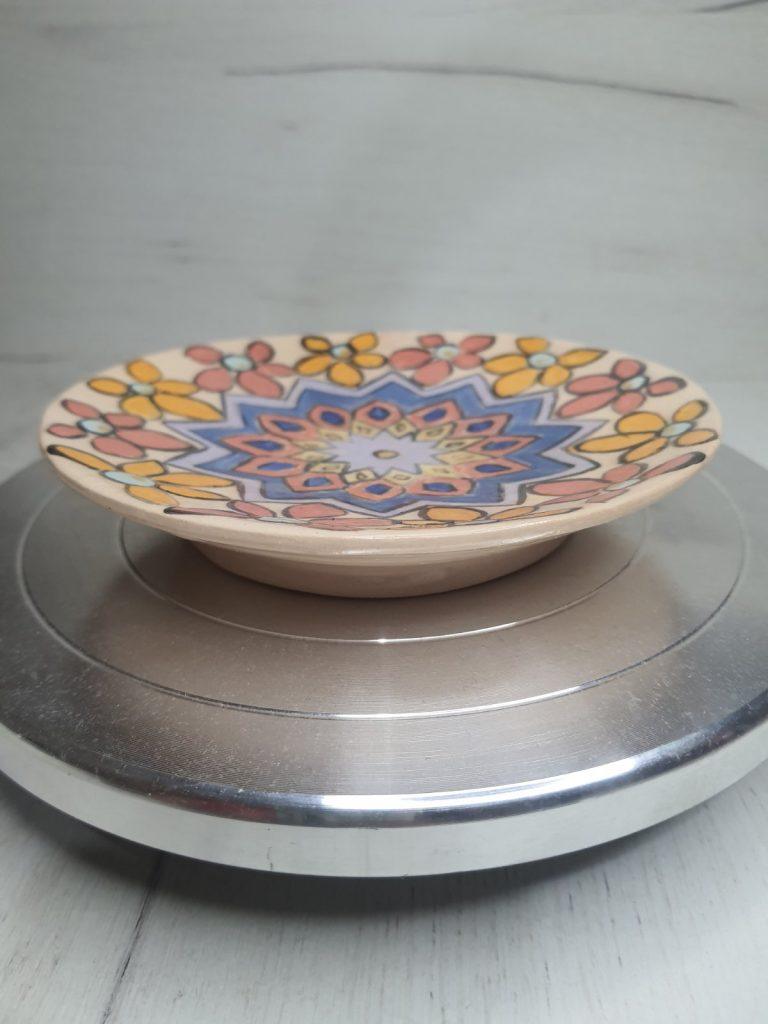 “Dance of Petals”- an original ceramic plate with hand-painted decoration
